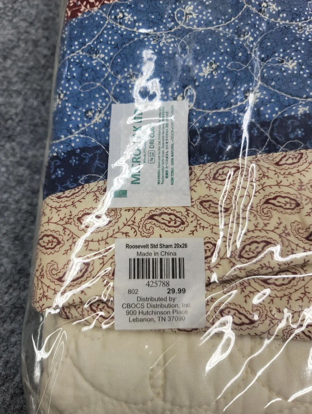 Cracker Barrel Roosevelt Patchwork Queen Quilt 88” X 90” & (2) 20